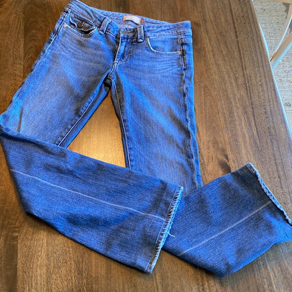 Paige Women Jeans Pico Low Rise Bootcut Blue 27